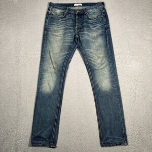 Mauro Grifoni Jeans Mens 34x34 Blue Slim Fit Japanese Denim Casual Preppy Italy